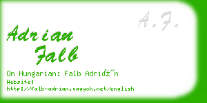 adrian falb business card
